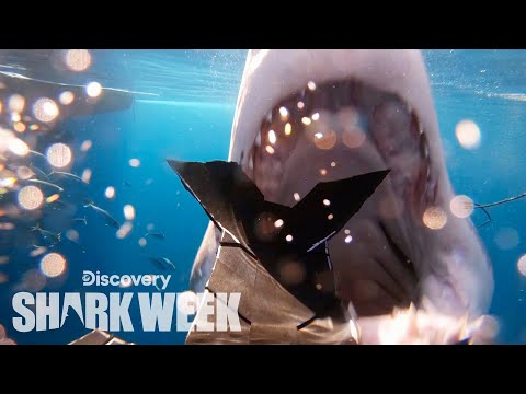サメがアザラシのデコイカメラを襲う｜サメ週間 (Shark Attacks Seal Decoy Camera | Shark Week)