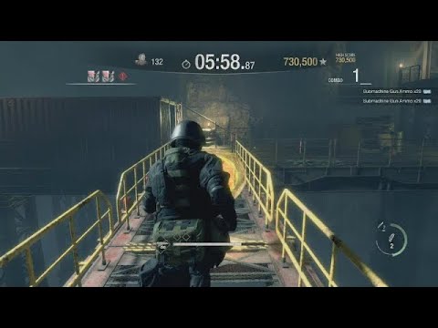 HUNK neckbreaker on Super Salvador - Resident Evil 4 Mercenaries