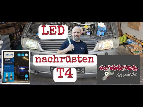 Jetzt wird´s HELL! LED im VW T4 nachrüsten - Philips Ultinon Pro6000 Boost mit  Xperion 6100 Bonnet