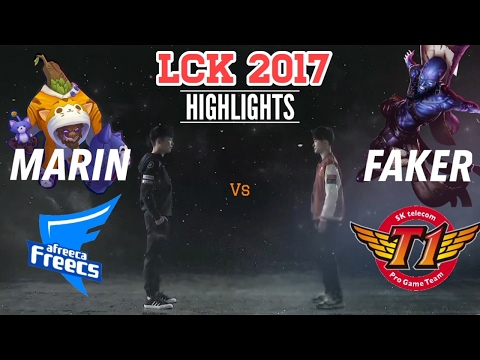 MARIN vs FAKER ft. HUNI - Afreeca vs SKT Highlights - LCK Spring 2017