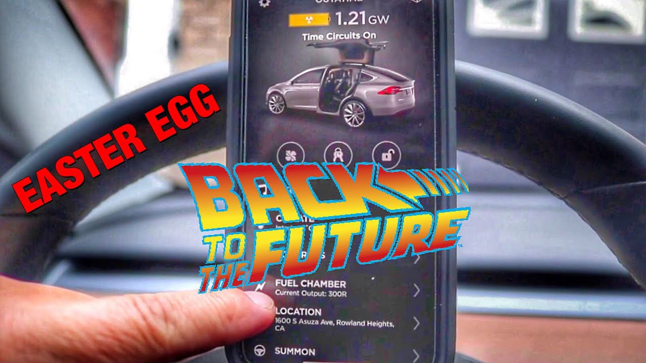 Tesla's BACK TO THE FUTURE Easter Egg - YouTube