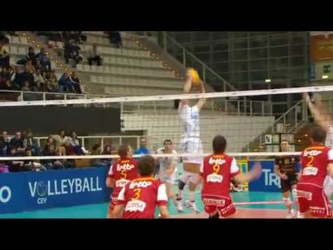 CEV Champions League Volleyball  2012 Trentino vs Noliko MAASEIK