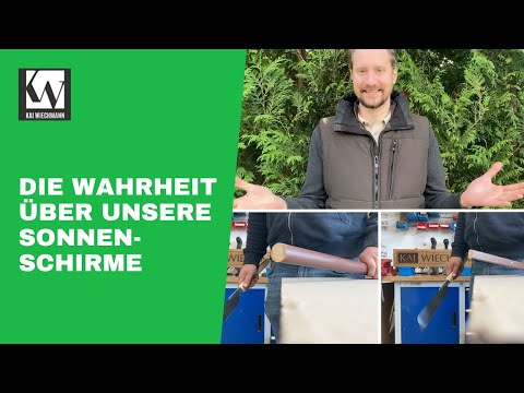 Sonnenschirme wirklich aus Holz? | Inside Kai Wiechmann Erfahren Sie in diesem Video, was bei unseren Sunshine-Schirmen aus Holz und was aus Kunststoff besteht.