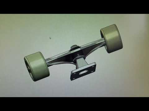 Completed SolidWorks Skateboard Truck Assembly