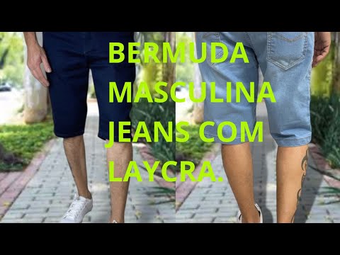 Descolado e Confortável: Bermuda Masculina Jeans com Laycra.
