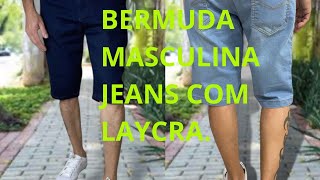 Descolado e Confortável: Bermuda Masculina Jeans com Laycra.