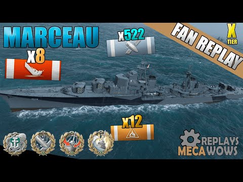 Marceau 8 Kills Hard Carry Shards Map | World of Warships