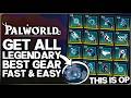 Palworld 1 0 How To Get ALL Legendary Weapons Armor Fast Best OP Schematic Gear Farm Guide