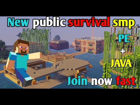 MINECRAFT NEW PUBLIC SURVIVAL  SMP LIVE STREAM || PE + JAVA || JOIN NOW FAST DAY - 1