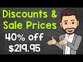 How To Calculate A Discount And Sale Price Math With Mr J