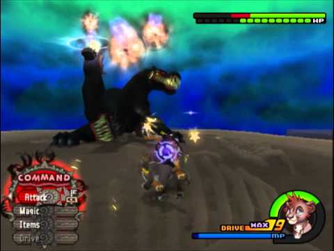 Lion Sora and Mickey VS. Cerberus and Scar