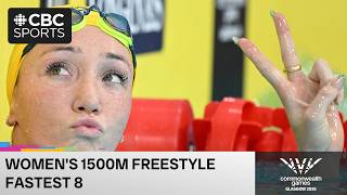 Women's 1500m Freestyle fastest 8 to determine who will take home the medals on Day 3 in Glasgow