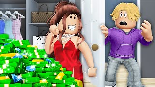 His STEP MOM Was Secretly A BILLIONAIRE! (Roblox Movie)