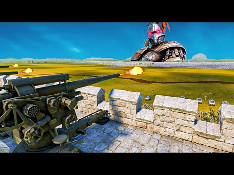 MODERN ARMY IN FORTRESS VS MEDIEVAL ARMY - UEBS 2 | BATTLE SIMULATOR 2