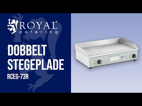 Produktvideo - Dobbelt stegeplade - 400 x 730 mm - Royal Catering - 2 x 2,200 W