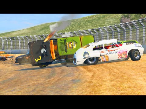 Unlimited Banger racing Spectacular Accidents & Crashes - BeamNG.Drive