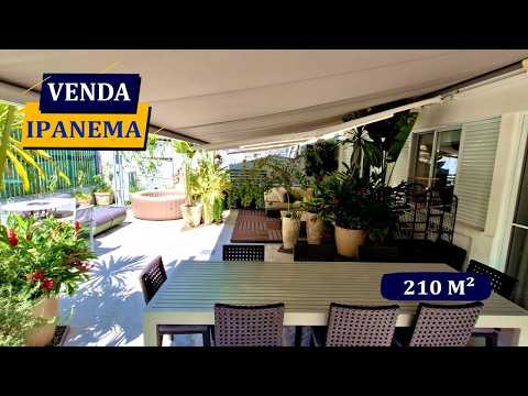 POSTO 10 IPANEMA EXCLUSIVÍSSIMO APARTAMENTO UP GARDEN REFORMADO 210M² TERRAÇO ENORME 3 SUÍTES VAGA
