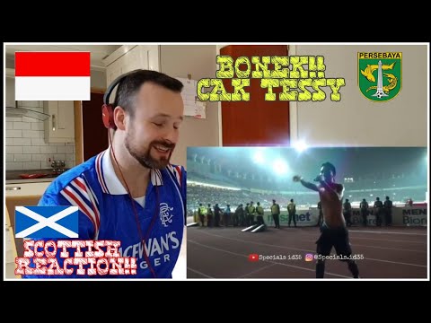 Mbengok o Sing Banter! Cara Dirijen Bonek Cak Tessy Bikin Ombak Suporter..SCOTTISH REACTION