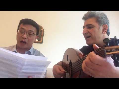 Franco Kong (singer) Ehsan Al Ehmam (Oud) rehears " Ala Shawati "