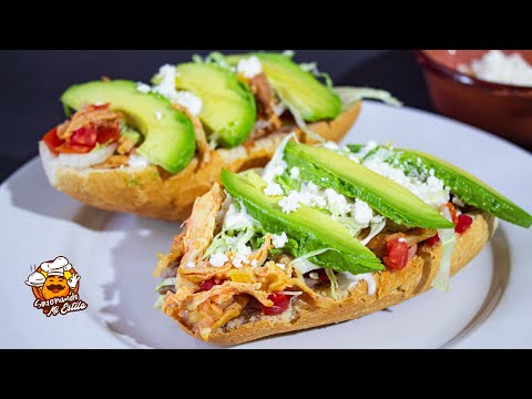 Molletes de Pollo SIN HORNO Desayuno Fácil y Rápido