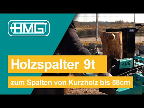 HMG Holzspalter 9t - mit genügend Kraft für Kurzholz bis 58cm
