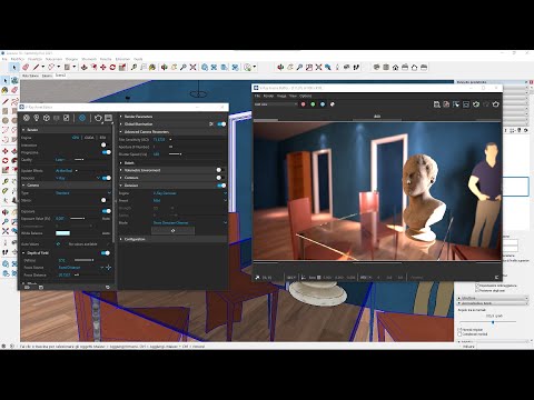 Videocorso VRAY Sketchup - 18 - Render Interno, Fotocamera, Esposizione, Messa a Fuoco, f-Stop, ISO