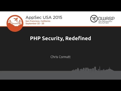 Image thumbnail for talk PHP Security, Redefined
