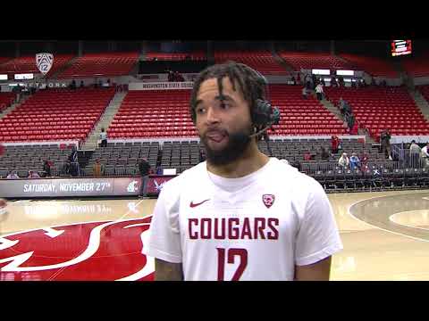 WSU MBB: Michael Flowers Winthrop Pac-12 Postgame Interview 11/22/21