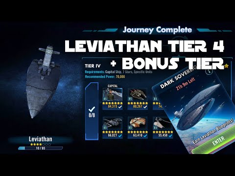 Leviathan Tier 4 Unlock + Bonus Tier Guide - Dark Sovereign Journey Fleet Mastery Event | SWGOH