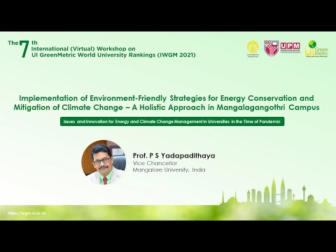 Prof. P S Yadapadithaya, Vice Chancellor, Mangalore University, India