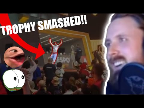 Forsen Reacts - Fan Rushes CS2 PGL Major Stage and SMASHES Trophy!