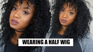 How to Wear a Half Wig WITHOUT Leave Out! EASY!