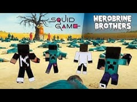 Herobrine Family : Herobrine Strong Family Join In Squid Game - Minecraft Animation