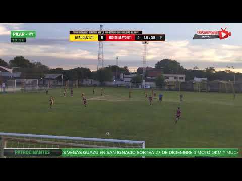 AMISTOSO ESCUELAS DE FÚTBOL PILAR. Gral DIAZ vs . 1RO DE MAYO viernes 28 nov 2025