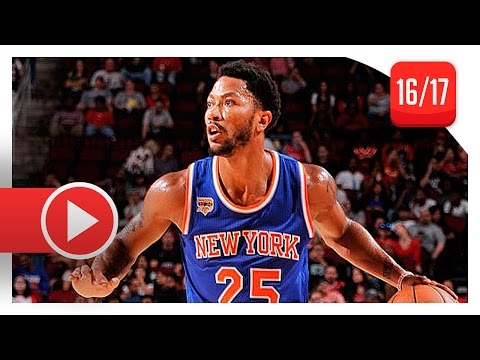 Derrick Rose Full PS Highlights vs Rockets (2016.10.04) - 16 Pts, 5 Ast, Knicks Debut