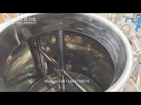 1000L stainless steel electric heating mixing tank with bottom homogenizer