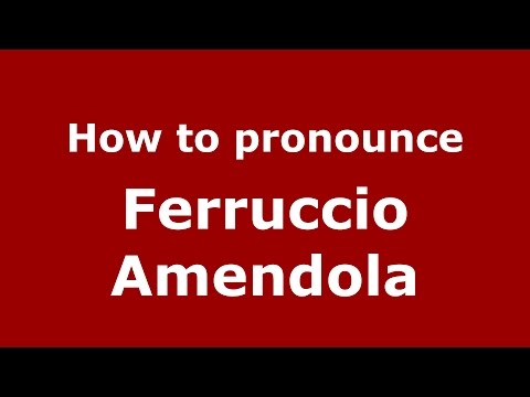How to pronounce Ferruccio Amendola (Italian/Italy)  - PronounceNames.com