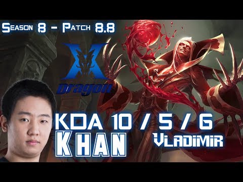 KZ Khan VLADIMIR vs IRELIA Top - Patch 8.8 KR Ranked