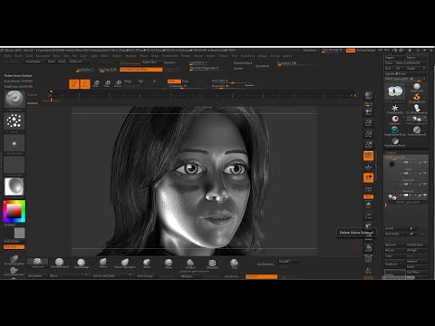 Alita - Zbrush sculpting - part 3 - Hair with fibermesh