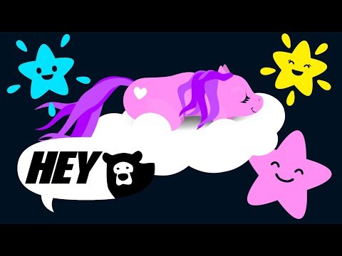 Hey Bear Sensory - Sleepy Unicorns -  Relaxing  - Classical Music - Bedtime Video
