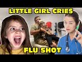 Little Girl Temper Tantrum Kicking And Screaming During Her Flu Shot