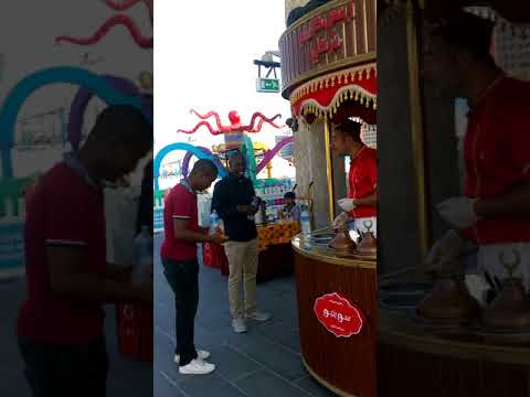 Ice cream man in Souq Qatar😂😂