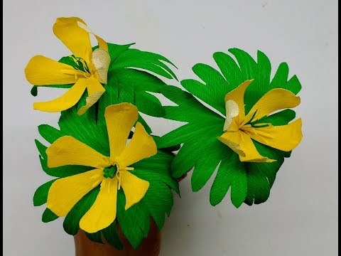 How to make Crepe paper flowers Winter Aconite / Eranthis hyemalis (flower # 234)