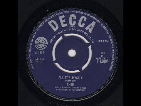 "ALL FOR MYSELF"  THEM  DECCA 45 F 12094 P 1965 UK