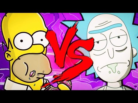 Homer Simpson VS Rick(Rick and Morty)RapBits_Ft.All Place Br