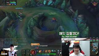 Blank visiting Faker while he was on stream! Fact bullying right after arrival?!! [ Faker&#39;s Talk ]
