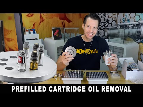 Part of a video titled Best way to remove oil from prefilled cartridge! How to recover oil from ...