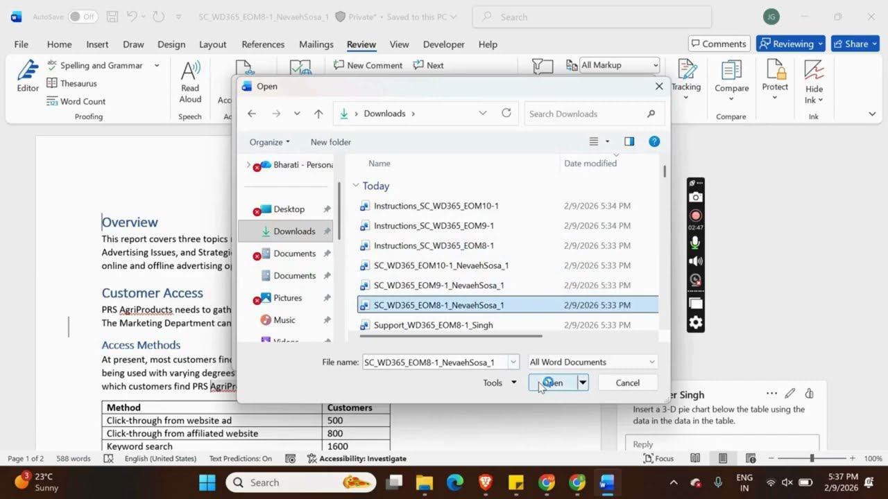 Shelly Cashman Word 365 | Module 8: End of Module Project 1 PRS AgriProducts #shellycashman