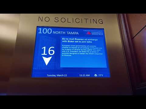 Montgomery/ThyssenKrupp DSC Traction Low Rise Elevators @ 100 North Tampa, Downtown Tampa, FL