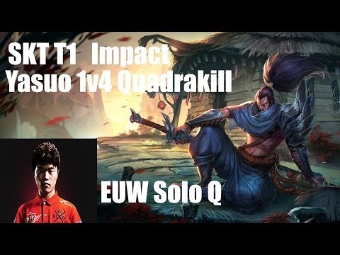 SKT T1 Impact [KIMCHI warrior] 1v4 Quadra [EUW SoloQ]